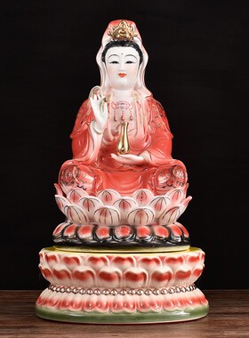 热销陶瓷佛像底座加高供奉观音财神爷关公莲花座摆件托架家用佛堂