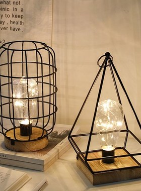 北欧风格房间布置摆设家居装饰品小摆件灯圈创意客厅卧室桌面网红