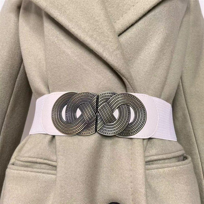 Wide Elastic Waist Belt Ladies Retro Fashion Cinch Stchy Sty - 图2