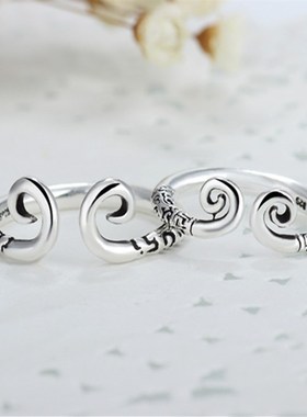 MM新款民族风齐天大圣孙悟空紧箍咒男女情侣开口可调戒指情人节潮