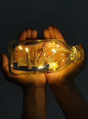 帆船许愿瓶创意摆件】客厅桌面玄关装饰品生日治愈情人节七夕礼物