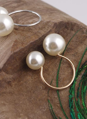 Fashion Womens Size Pearl Open Ring Temperament Wild Fashio