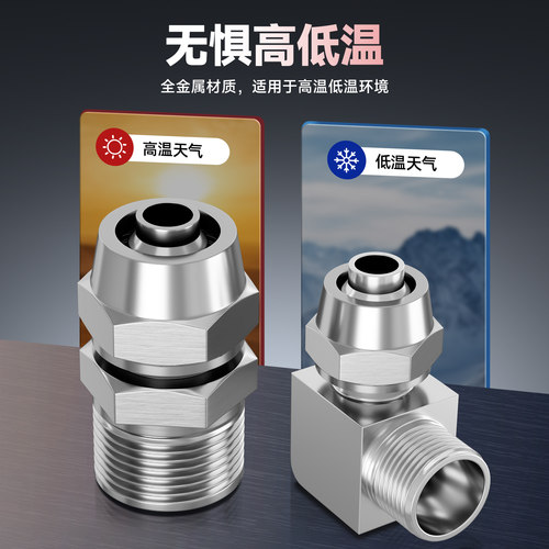 气动快拧铜直通螺纹气管快速接头PC/PL4/6/8/10/12-M5/01/02/03/4 - 图3