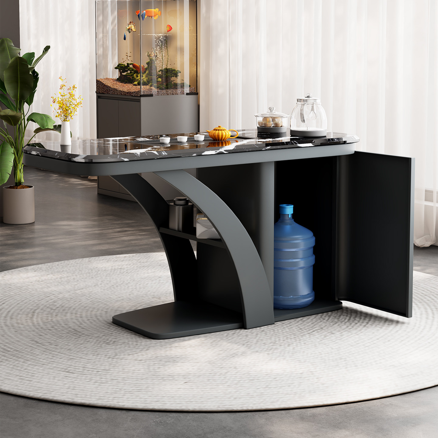 意式极简超晶石茶台轻奢现代高级感茶桌新款高端阳台小茶桌椅组合,淘宝优惠券,粉丝福利购,淘宝优惠卷