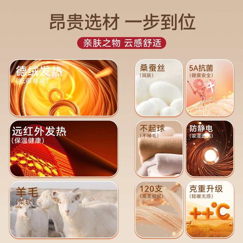 猫人保暖内衣女士加绒加厚冬季德绒羊毛蚕丝秋衣秋裤套装2025新款,淘宝优惠券,粉丝福利购,淘宝优惠卷