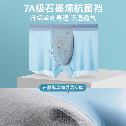 猫人男士内裤冰丝男生2025新款夏季薄款透气抗菌无痕青年平角裤衩 - 图1