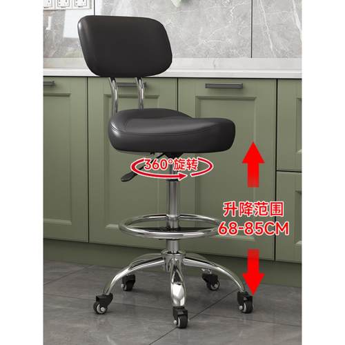 增高椅厨房烹饪靠背升降转椅收银前台理发师专用椅 - 图0