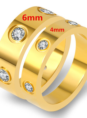 ndy Stainless Steel Rose Gold Color Love Ring for Women Men