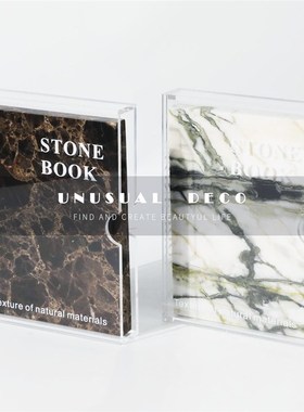 极简现代轻奢亚克力大理石书本摆件书房电视柜样板房桌面饰品