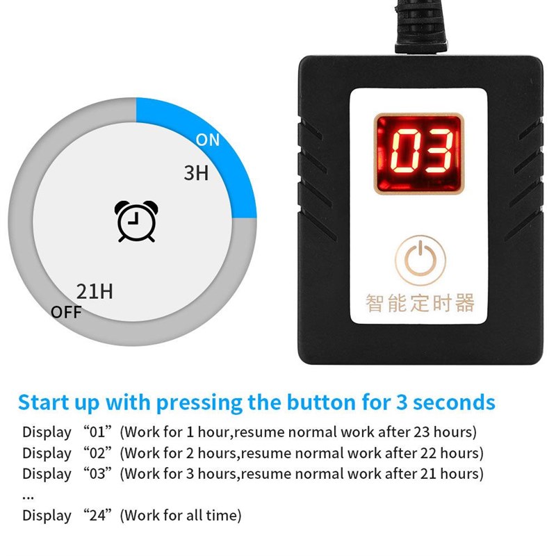 热销智能循环插头定时器水草灯水族灯氧气泵灯定时开关自动循环 - 图2