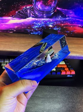 好货小船液体漂浮摆件大海小船轮船桌面蓝海邮轮流体漂流瓶泰坦尼