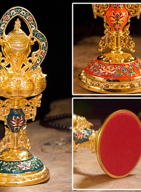 八吉祥摆件尼泊尔景泰蓝八供吉祥八宝彩绘大号