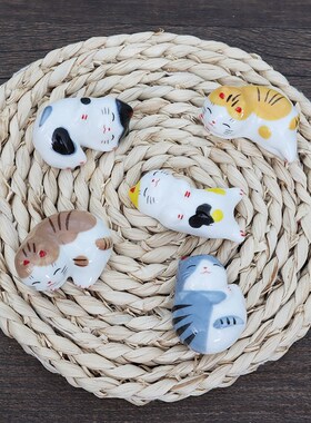 热销可爱陶瓷猫摆件桌面治愈小猫咪玩偶装饰品闺蜜女生生日礼物伴