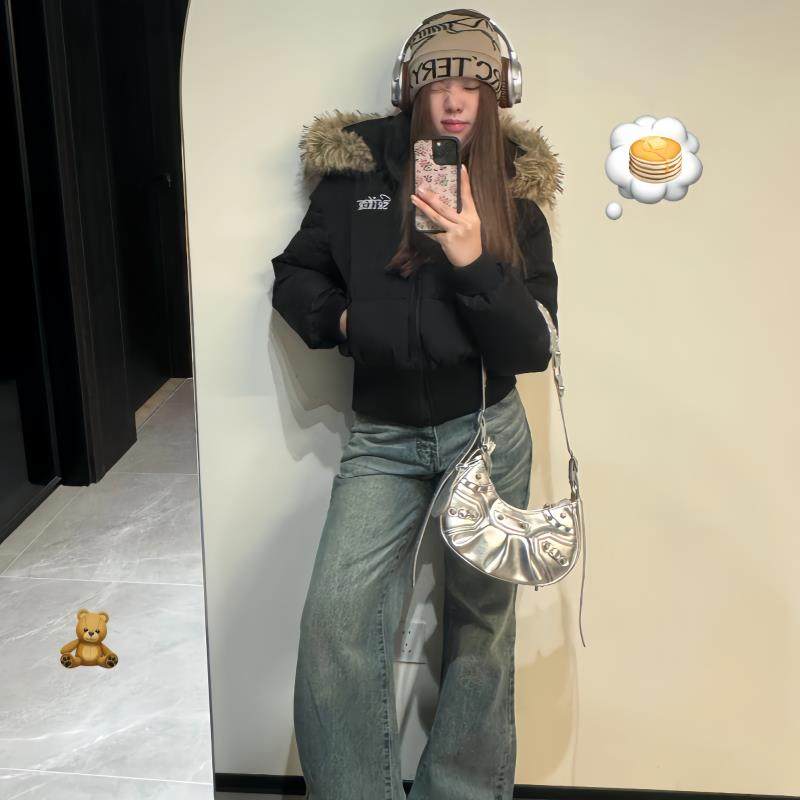 2025冬季新款超好看美式复古短款小个子棉服女高级感毛领棉袄外套,淘宝优惠券,粉丝福利购,淘宝优惠卷