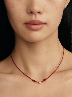 OLIO E ACETO油醋汁·纯银红绳双结项链 新年限定 礼物 编织项链