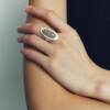 OLIOEACETO Mille Layer Crystal Planet Ring