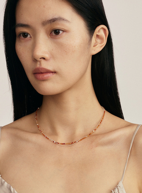 OLIO E ACETO油醋汁·纯银红花玛瑙双层项链 新年限定红玛瑙 礼物