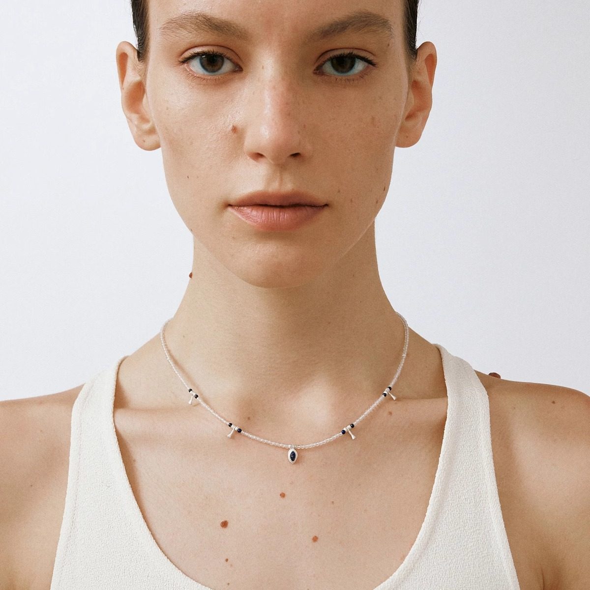 【宋佳同款】OLIO E ACETO油醋汁·纯银白水晶花蕊串珠项链,淘宝优惠券,粉丝福利购,淘宝优惠卷