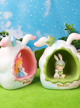 童话森林暖心小夜灯摆件王子公主创意家居装饰卧室床头柜小灯礼物