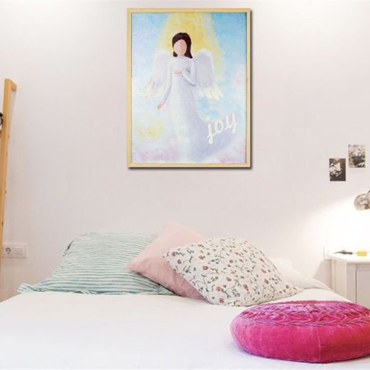 Gift canvas giclee high-definition color spray painting hanging wall hanging decorative photo frame painting happy angel