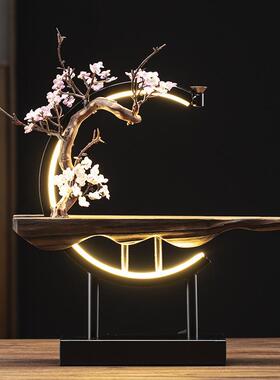 极速摆件禅意中式客厅装饰创意陶瓷家居品佛像倒流工艺灯观音人物