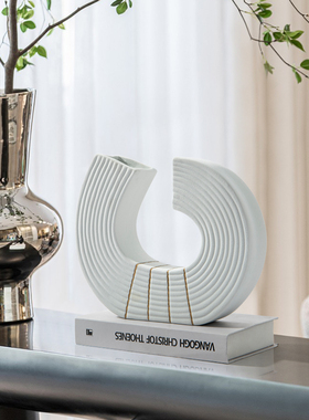 极速Rzone 现代创意家居软装样板房客厅玄关设计师礼异形花插器瓶