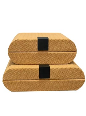 现代样板房别墅酒店装饰收纳盒衣帽间整体橱柜衣橱软装工艺摆饰储