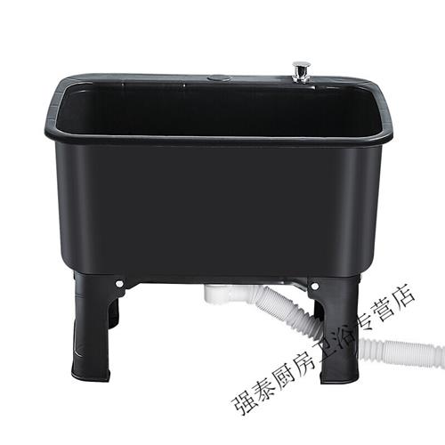 拖把池阳台洗拖布池厕所化妆室高脚接水盆家用落地式洗地板墩布池 - 图1