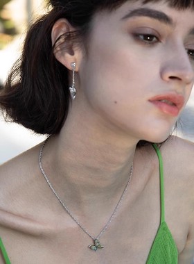 冷淡风紫色原创ins锁骨精致吊坠