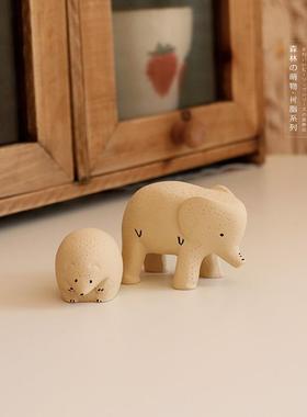 森林里动物丨仿木质树脂摆饰可爱精致萌物玩偶工艺礼品摆饰节日礼
