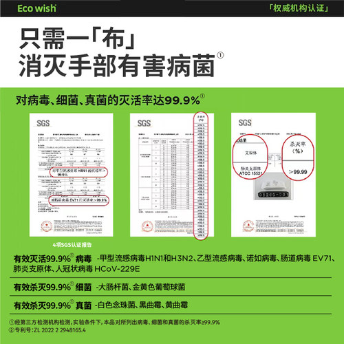 【除甲流H3N2】ecowish除病毒湿巾6抽/包便携0酒精甲流乙流消杀 - 图3