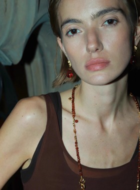 TenderLuck四叶草石榴石长项链