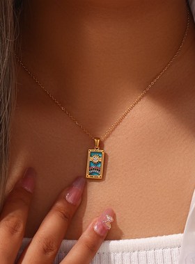 .Gift Colorful Gometric Meaningful Moon Sun Lover Stainless