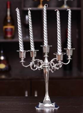 耶诞蜡烛台欧式摆件复古家居浪漫烛光婚庆婚礼道具烛台小众礼品