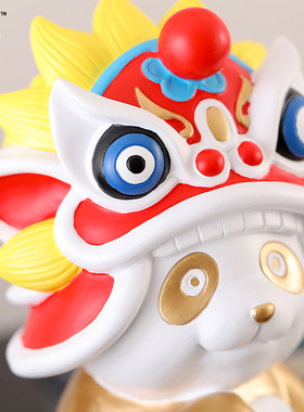 创意国潮熊猫摆件客厅家居玄关酒柜电视柜装饰品现代简约开业送礼