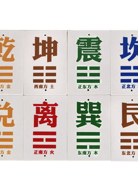 陶瓷补角牌房屋缺角八卦牌缺西北乾卦艮巽离坎巽西南坤卦家用坤字