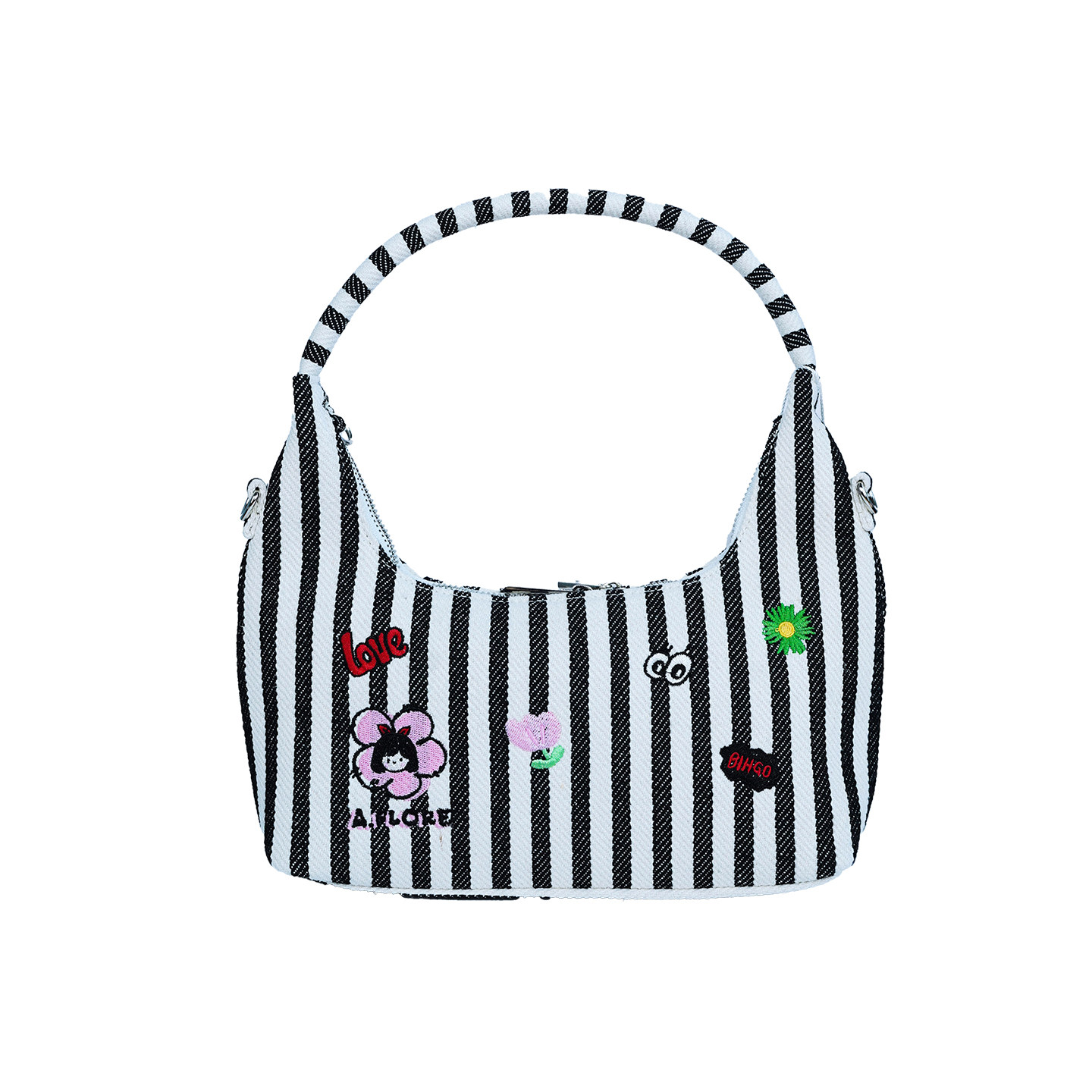 A.FLORE原创高质量帆布包2025新款经典条纹腋下包小众韩系斜挎包,淘宝优惠券,粉丝福利购,淘宝优惠卷