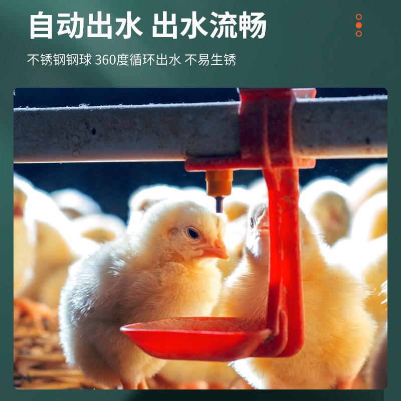 耐尔尼鸡用自动饮水器养鸭鹅用连体饮水器乳头式吊杯喂鸡喝水神器 - 图0
