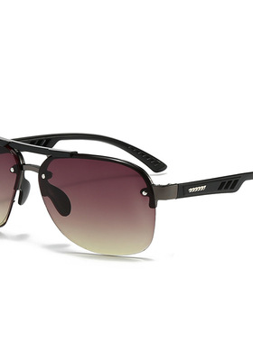 新款司机开车专用蛤蟆镜男士防晒太阳镜户外骑行金属时尚墨镜