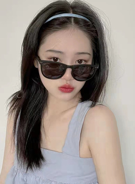 小红书新款折叠网红墨镜女茶色防紫外线防晒太阳镜眼镜男