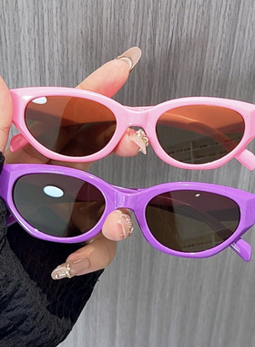 新款儿童墨镜个性时尚酷帅男女童防晒凹造型宝宝猫眼太阳眼镜