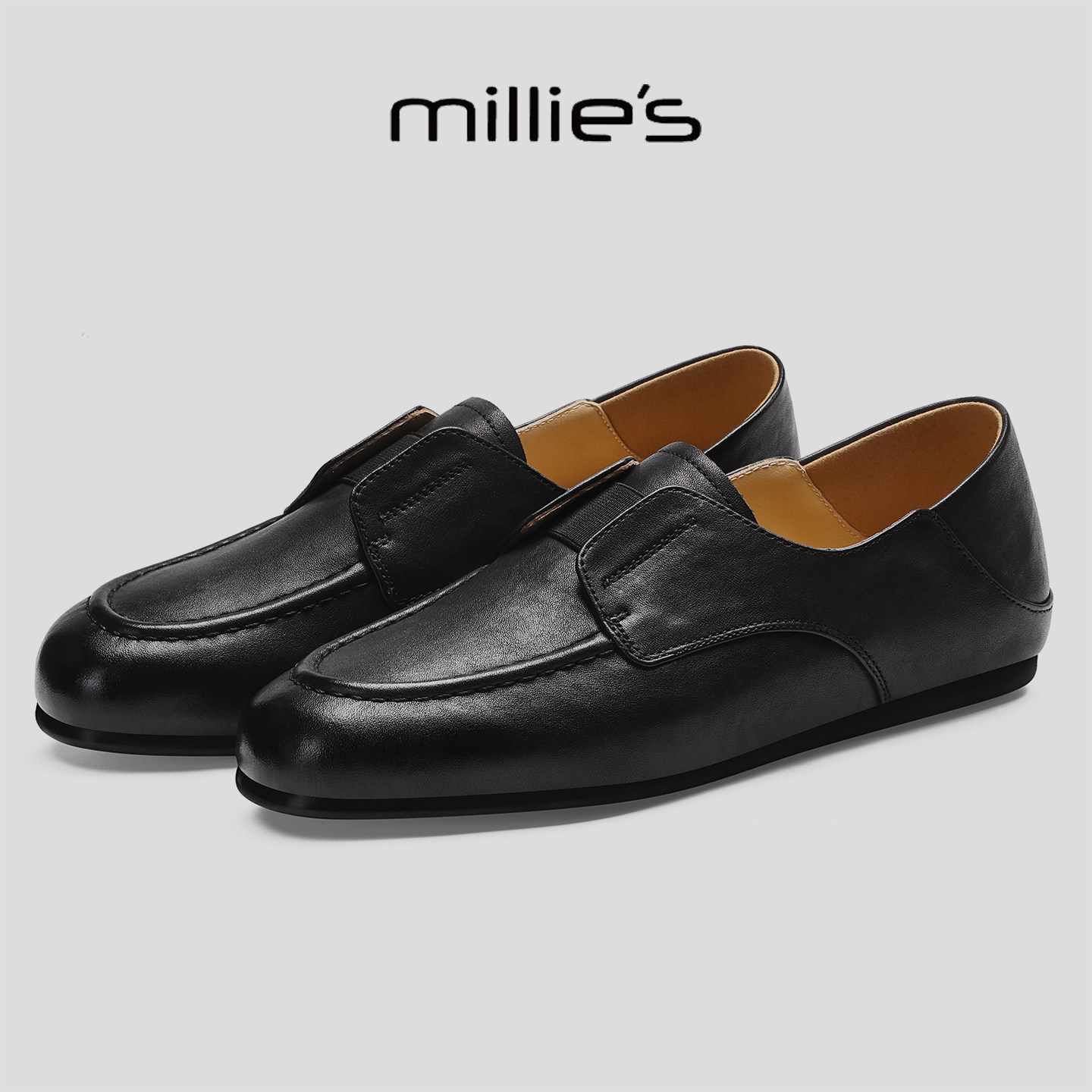 MILLIE'S/妙丽2025新款潮流平底舒适乐福鞋女软底休闲百搭勃肯鞋,淘宝优惠券,粉丝福利购,淘宝优惠卷