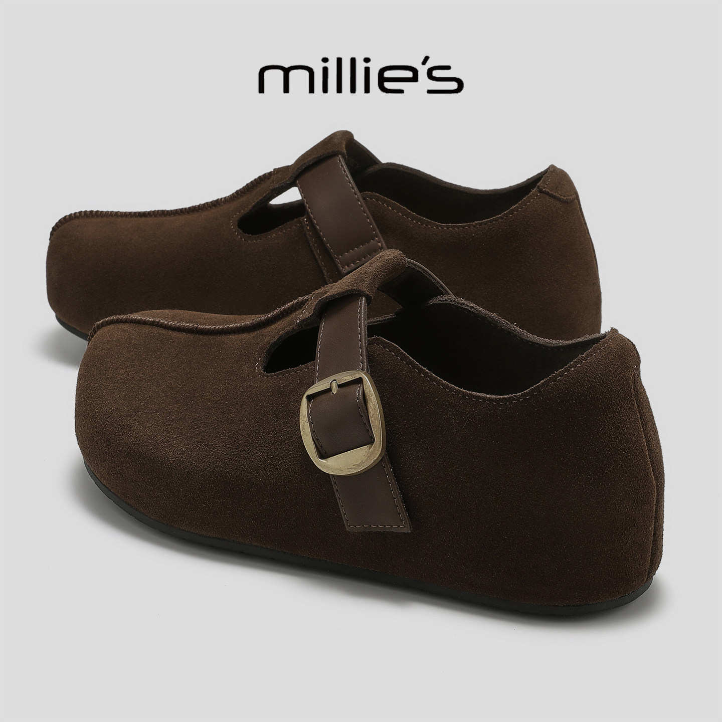 MILLIE'S/妙丽女款超软2025春季新款包头半拖鞋时尚百搭懒人鞋Q,淘宝优惠券,粉丝福利购,淘宝优惠卷