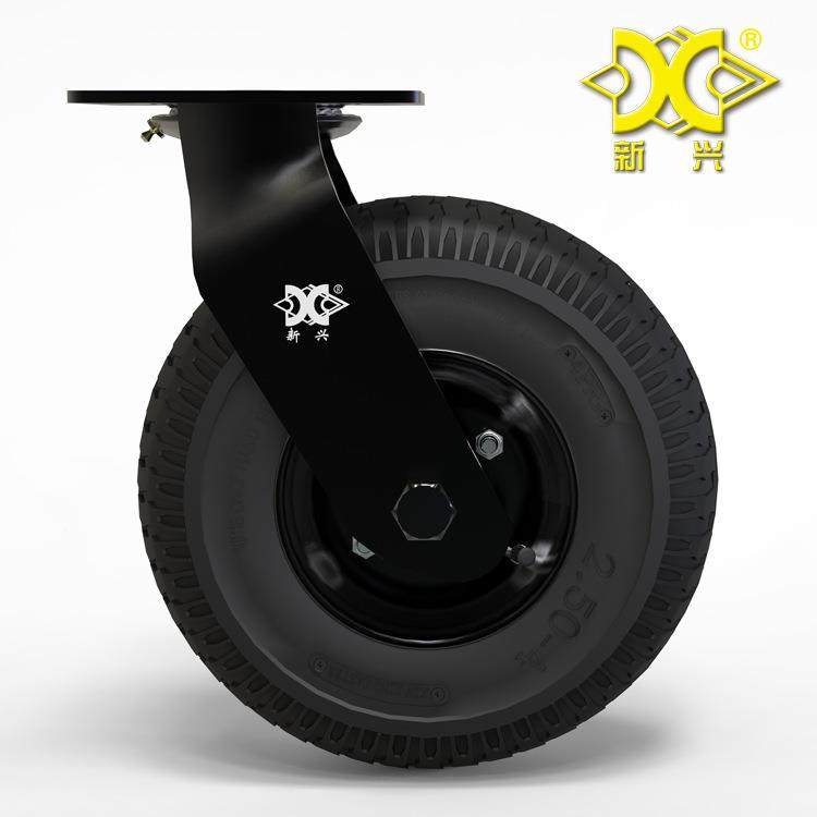 轮585泳全黑8电寸充气橡胶脚轮打气推轮酒店大堂行李车服务车,淘宝优惠券,粉丝福利购,淘宝优惠卷