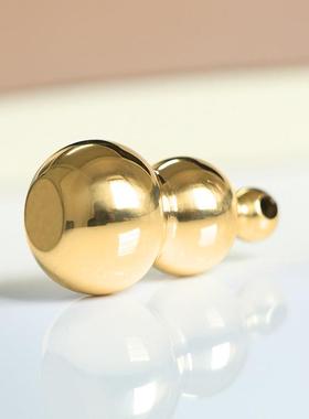 直销新款迷你黄铜实心纯铜小号葫芦钥匙扣汽车铜葫芦挂件镜面抛光