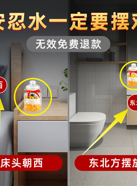 安仁水平床头朝西摆件西北角厕所客厅安忍水玻璃瓶子卧室朱砂安人