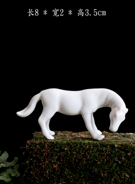 创意陶瓷马到成功小号迷你动物小马茶宠摆件家居禅意盆景花卉配件