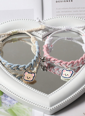 网红闺蜜手链二人一对小学生高