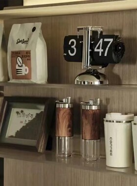 E-Pin 逸品家居厨房套组摆件软装样板房咖啡豆手摇研磨机咖啡杯