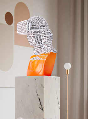 现代抽象人物雕塑摆件售楼处大堂桌面装饰创意家居客厅欧式装饰品